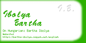 ibolya bartha business card